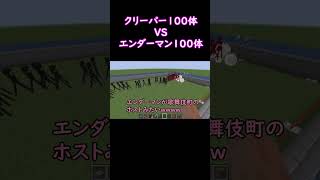 [マイクラ]クリーパー100体VSエンダーマン100体