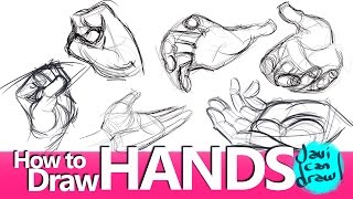 HOW TO DRAW HANDS: Parts 1 to 4