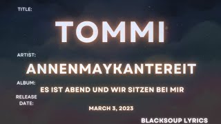 AnnenMayKantereit - Tommi Lyrics