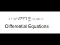 Calculus help: Differential Equations: x + 3y^2 √(x^2 + 1) dy/dx  = 0 , y(0)=1