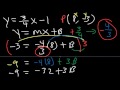 writing equations of lines parallel and perpendicular to a given line through a point