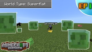 How I Became Survival Minecraft super Superflatworld In Pocket Edition @YesSmartyPie