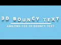 Amazing CSS 3D Bouncy Text Effect Using HTML & CSS Only. #html #css #3d #texteffect #coding #fyp #ui