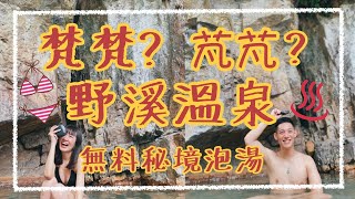 【宜蘭野溪溫泉】芃芃/梵梵傻傻分不清楚？超高CP值的溫泉，徒步15分鐘就可抵達，但泡完後我就燙傷了...｜阿發哩得 Alpha Leader｜#芃芃野溪溫泉