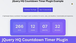 15. jQuery Plugin Tutorial | HQ Countdown Timer | Learn with Gsarwar