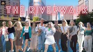 [4K UHD] Downtown Chicago Riverwalk Walking Tour | Bars, Restaurants, Architecture Boat Tours 60FPS