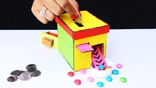 DIY Money Operated Candy Machine from Cardboard