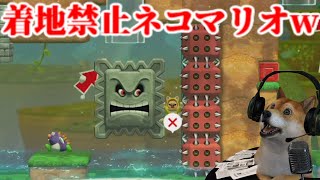 着地禁止のネコマリオコースが鬼畜すぎた【マリオメーカー2 Super Mario Maker 2 DOG】