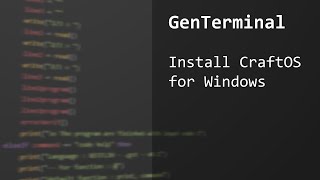 How to install CraftOS - GenTerminal | CraftOS