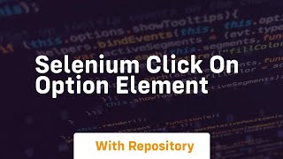 selenium click on option element