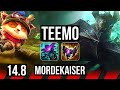 TEEMO vs MORDEKAISER (TOP) | 54k DMG, 5k comeback, 600+ games | BR Diamond | 14.8