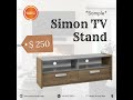 LOWER PRICE FOR SAMPLE SIMON GREY & OAK TV STAND FOR SALE!!