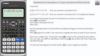 Standard Form Calculations On A Casio Calculator | fx-991EX Classwiz