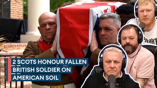 UK troops lay British soldier killed in US to rest REACTION | OFFICE BLOKES REACT!!