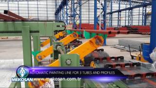 AUTOMATIC PAINTING LINE FOR 3 TUBES AND PROFILES