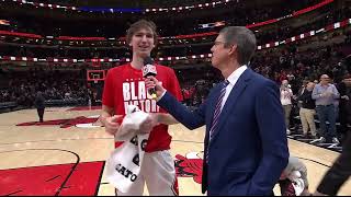 Matas Buzelis Postgame Interview | Miami Heat vs Chicago Bulls - 2.4.25