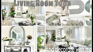 LIVING ROOM TOUR AND DECORATE WITH ME: A RELAXING HOME REFRESH