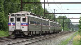 20180627 June 27 2018 SEPTA AEM-7 push pull trains Silverliner IV CSX Q439 SD70MAC Neshaminy Falls