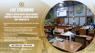 LIVE STREAMING - KOMISI X DPR RI RAKER DENGAN MENDIKBUDRISTEK RI