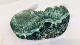 Large polished seraphinite crystal (mineral specimen)