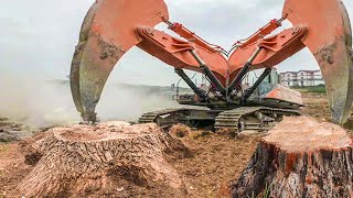10 Extreme Powerful Tree Destroy Equipment Working - Dangerous Stump Removal Wood Cutting Machines
