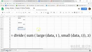 Statistics 2-4 Mean Median Midrange