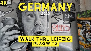 Leipzig, Plagwitz walk thru | Germany 2023  | Karl-Heine-Strasse | 4K