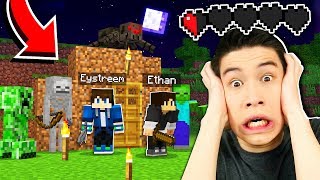 Surviving Our First Night in Minecraft! (EP1)