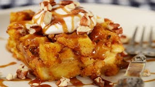 Pumpkin Bread Pudding Recipe Demonstration - Joyofbaking.com