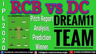 DC vs RCB | Playing11 Dream11  Team RCB vs DD Dream11 team | IPL2020 match Analysis Report Winner