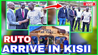 Ruto in kisii | arrival in Gusii stadium | for new  year | kisii news today