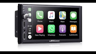 maXpeedingrods Double Din Car Stereo Radio with Wireless Apple CarPlay \u0026 Android Auto