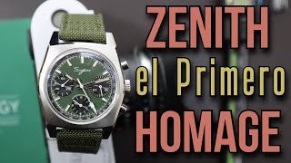 Zenith A384 El Primero Homage Sugess 37mm Pilot Watches hand wound Seagull ST19 Chronograph Swanneck