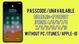Unlock Your iPhone  Unavailable/Passcode/Disabled - If Forgot Password (2023)(2024) Unlock iPhone
