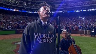 Lovett performs the national anthem before Game 4