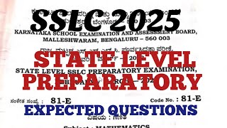 SSLC 2025 MATHS SAMPLE STATE LEVEL PREPARATORY PAPER COMPLETE GUIDANCE EASY STEPS