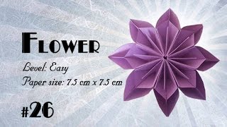 Origami Tutorial - How to fold Origami Kusudama Flower step-by-step - DIY