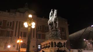 Trg Republike or Republic Square of Belgrade at night