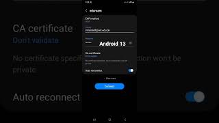 How to Connect Android 13 with eduroam