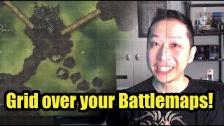 How to add a Grid to Dungeons and Dragons Battlemaps for Free