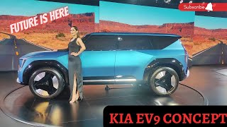 KIA EV9 Concept Flagship SUV No buttons inside! | Auto Expo 2023