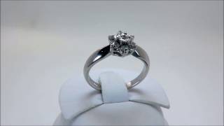 18 CT White Gold 0.25 Diamond Daisy Cluster Engagement Ring (00393)