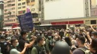 Arrestos en Hong Kong durante protesta