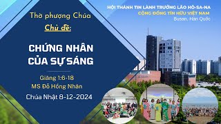 CHƯƠNG TRÌNH THỜ PHƯỢNG CHÚA || CHÚA NHẬT 08/12/2024