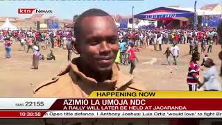 Azimio la Umoja supporters throng Jacaranda Grounds ahead of mega rally