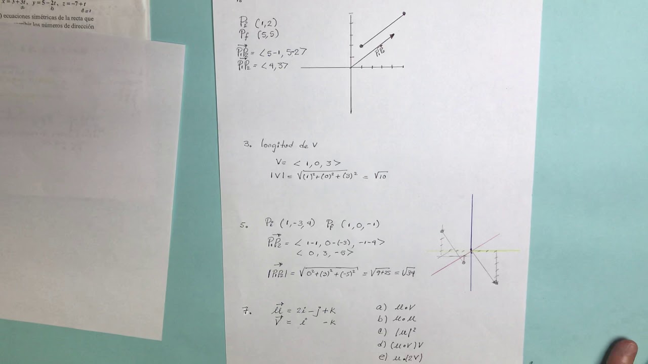 Algebra De Vectores Parte 2 Youtube