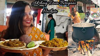 Akshay Dum Biriyani Hoskote | Ragi Ball With Mutton Curry| Famous Hoskote Biriyani| Hoskote Biriyani