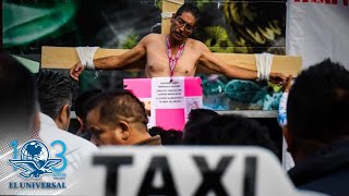 Taxistas bloquean diferentes vialidades en CDMX