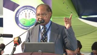 Prof Nyasani speaks during the 1st Kisii County Education Conference