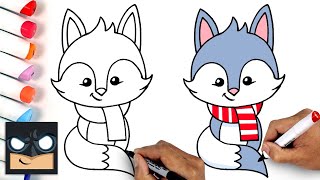 How To Draw Cute Arctic Fox